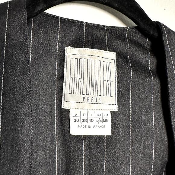 Gar Couture Paris Vintage 90s Black Wrap Short Mini Dress Women's Small - Picture 6 of 10